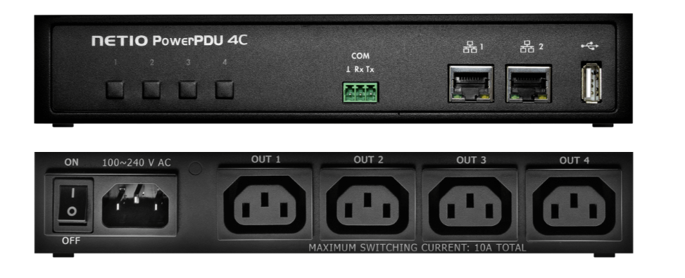 NETIO PowerPDU 4C небольшой блок распределения питания (PDU) 110/230 В.