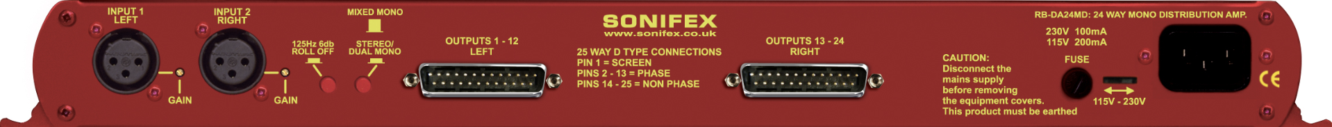 Sonifex RB-DA24MD распределительный усилитель с 24 моно аудиовыходами