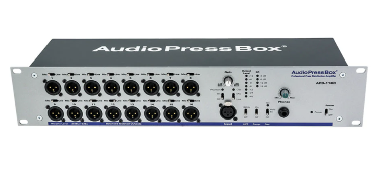AudioPressBox APB-116 R-RPS активный пресс-бокс (аудиосплиттер) в стойке