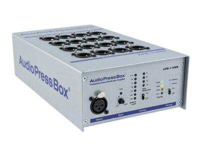 AudioPressBox APB-116 SB портативный активный пресс-бокс (аудио-сплиттер) 1x LINE вход, 16 Line/MIC выходов