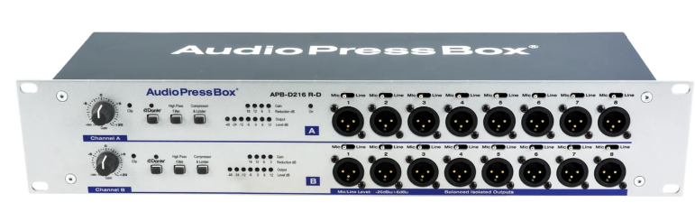 AudioPressBox APB-D216 R-D активный 19-дюймовый аудиораспределитель