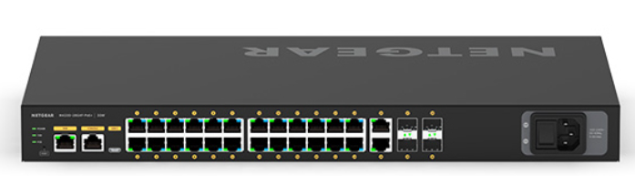 Netgear M4250 26G4F POE++ 24x1G PoE+ 300 Вт 2x1G и 4xSFP управляемый коммутатор